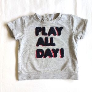 petit lem boucle 'play all day' graphic t-shirt 9 months baby unisex